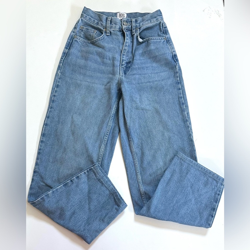 BDG Urban Outfitters High Rise Baggy Straight Leg Blue Jeans Women's Size 25